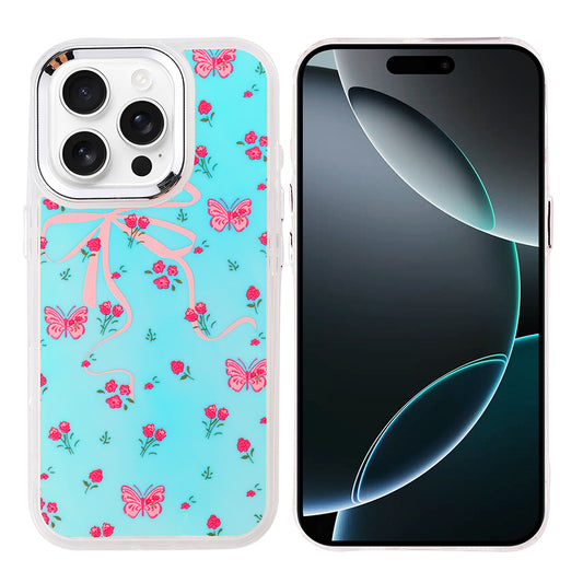 Apple iPhone 16 Pro Kılıf Airbag Tasarımlı Zore Hadra Kapak Kelebek